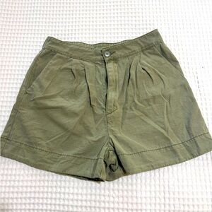 JOIE Womens Shorts Small Green Linen Blend High Rise Summer Casual